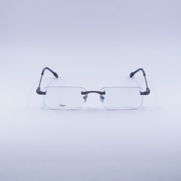 Fred FG50012U 006 Eyeglasses Gunmetal 56mm Rectangle Frame - Picture 5 of 10